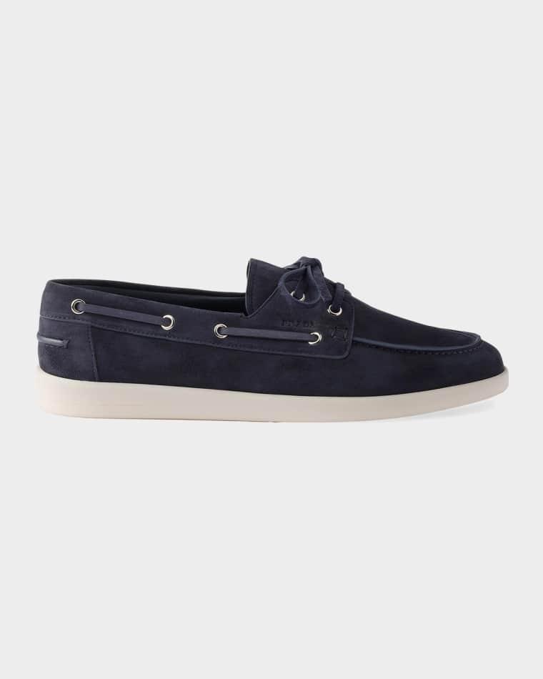 Men's Suede Boat Shoes by PRADA