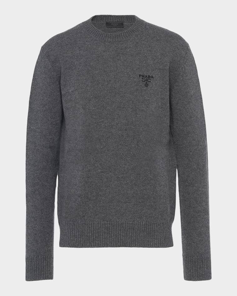Men's Triangle Logo Cashmere Sweater by PRADA