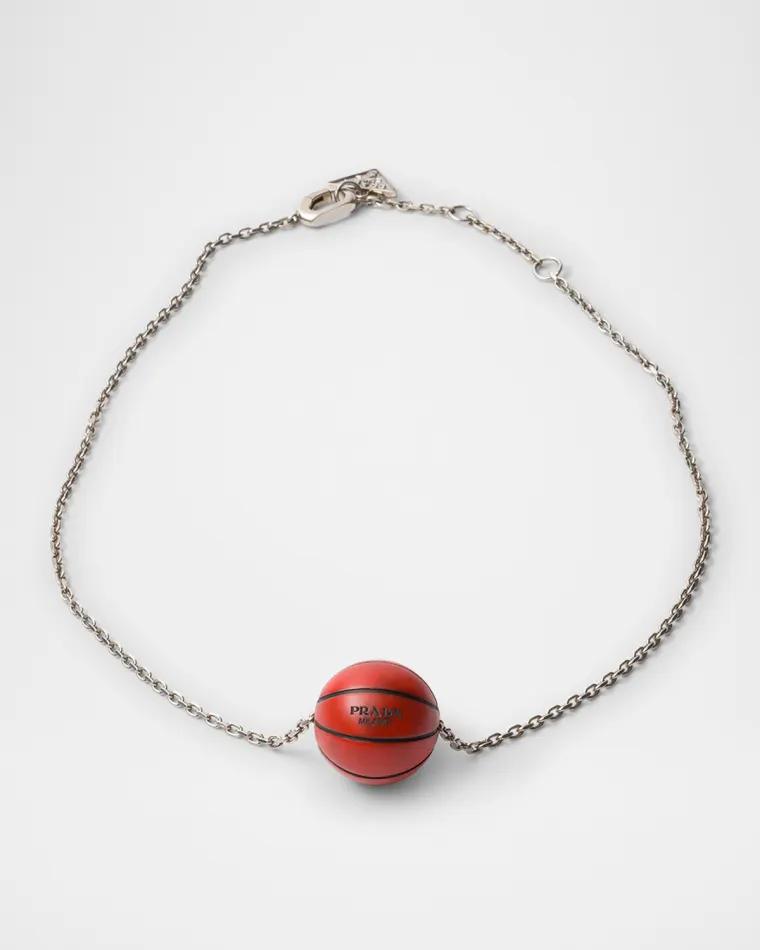 Metal Basketball Necklace by PRADA