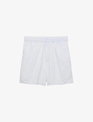 Mid-Rise Chambray Cotton Bermuda Shorts by PRADA