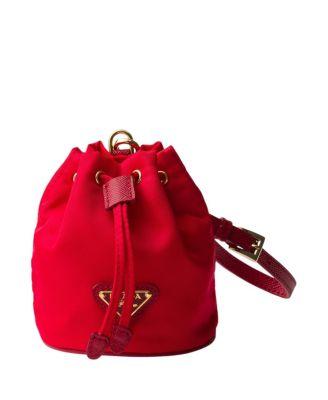 Mini Icon Re-Nylon Keychain Charm by PRADA