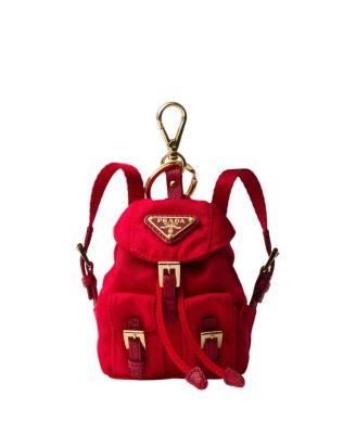 Mini Icon Re-Nylon Keychain Charm by PRADA