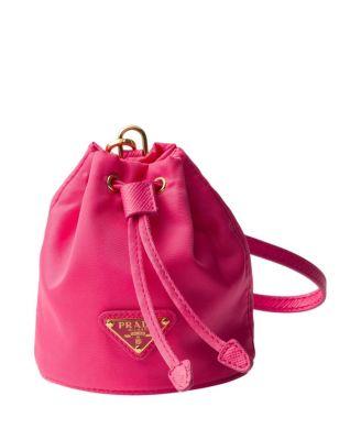 Mini Icon Re-Nylon Keychain Charm by PRADA