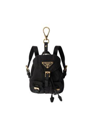 Mini Icon Re-Nylon Keychain Charm by PRADA