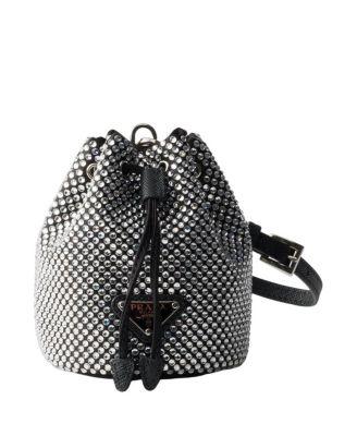 Mini Icon Satin And Crystals Keychain Charm by PRADA