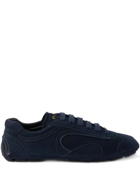 Montecarlo Re-edition 2005 suede lace-up sneakers by PRADA