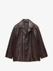 Nappa leather caban jacket by PRADA
