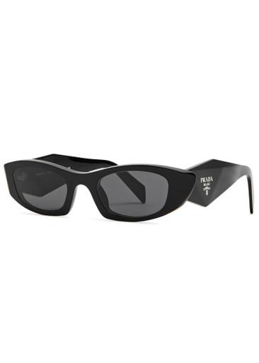 Narrow oval-frame sunglasses by PRADA