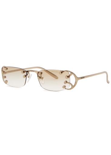 Narrow rimless sunglasses by PRADA