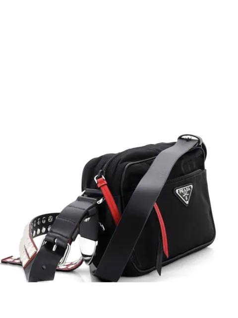 New Vela Shoulder Bag Tessuto with Studded Leather Small crossbody bag by PRADA 