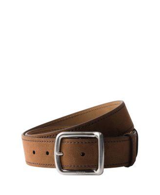 Nubuck Leather Belt by PRADA