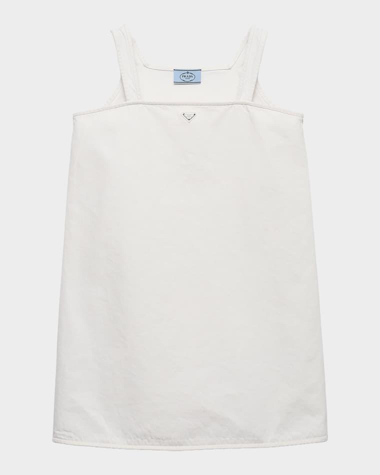 Old Denim Garment-Dyed Mini Dress by PRADA