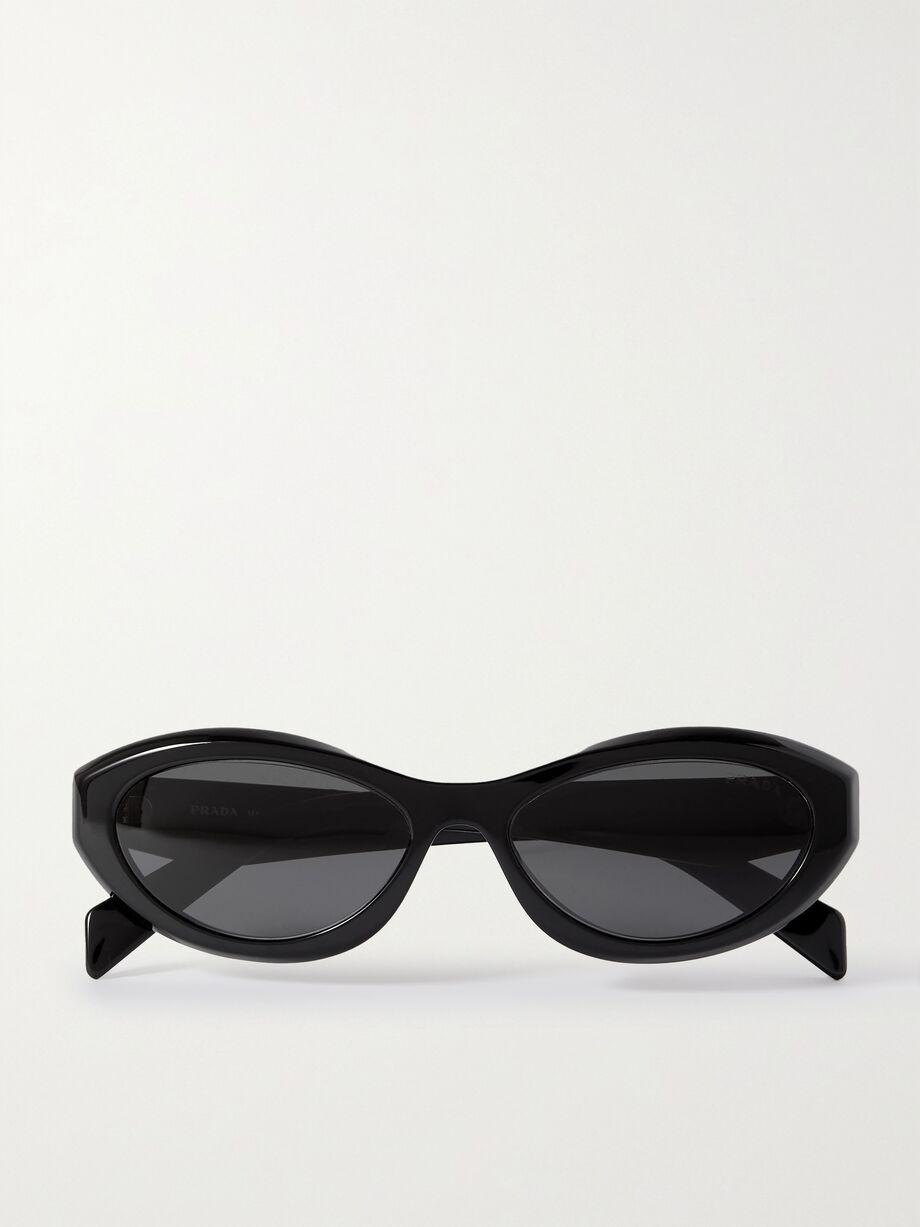Oval-frame acetate sunglasses by PRADA