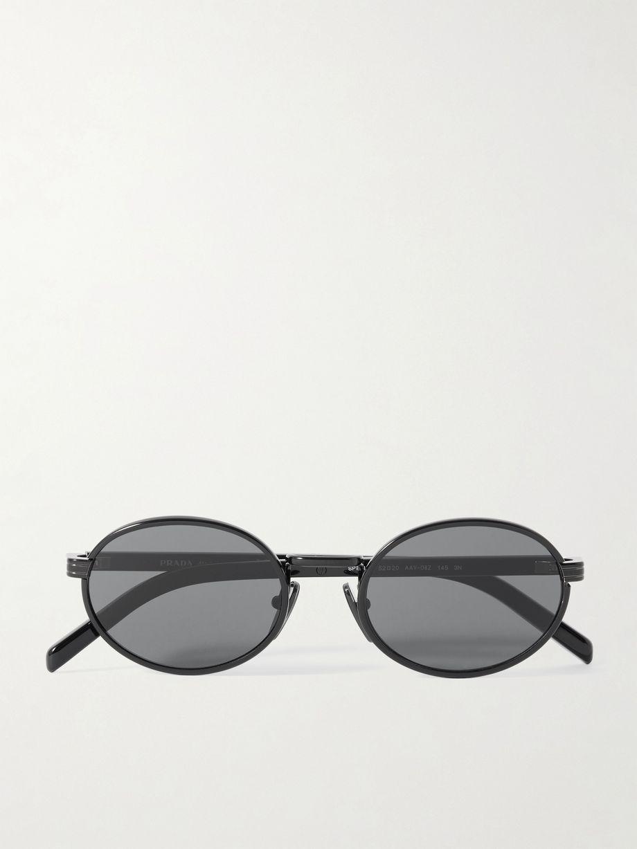 Oval-frame metal sunglasses by PRADA