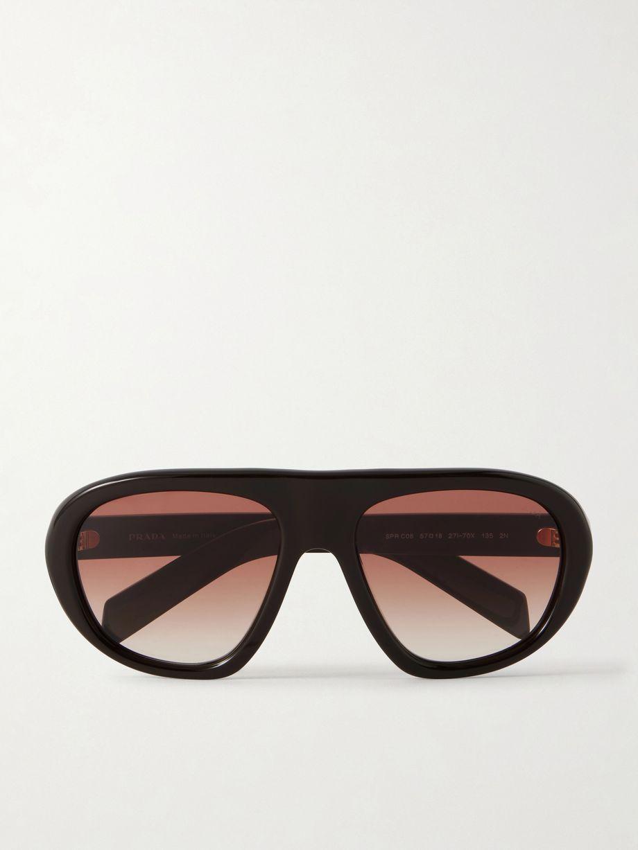 Oversized aviator-style acetate sunglasses by PRADA