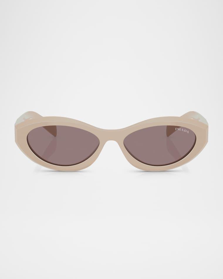 PR 26ZSF Acetate Oval Sunglasses by PRADA