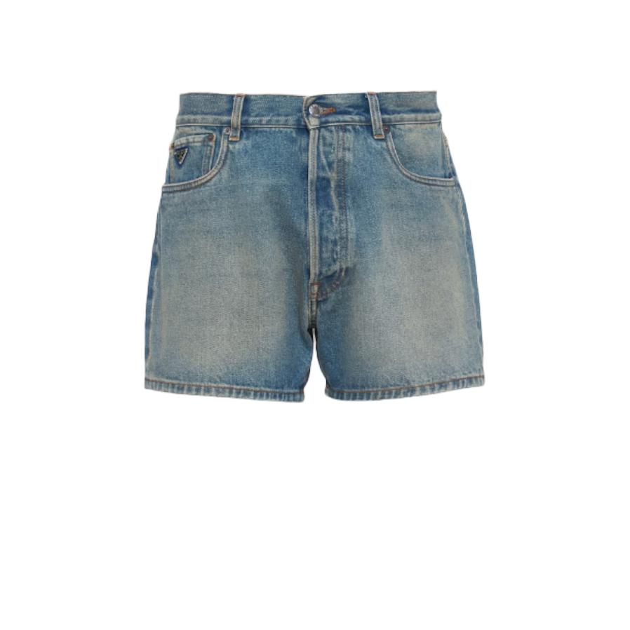 PRADA - Men's Denim Shorts - Light Blue by PRADA