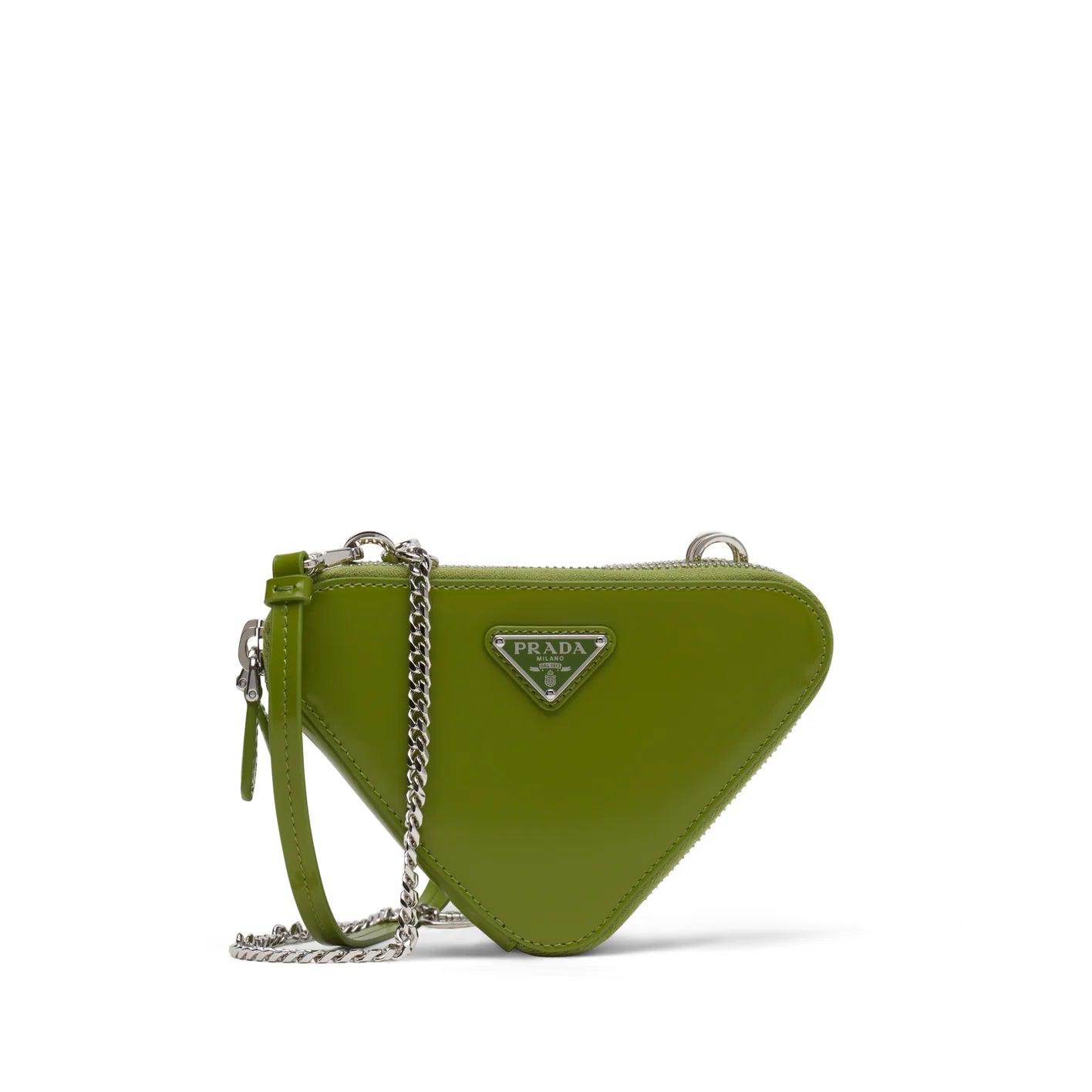 PRADA - Women's Leather Mini Pouch Bag - (Green) by PRADA