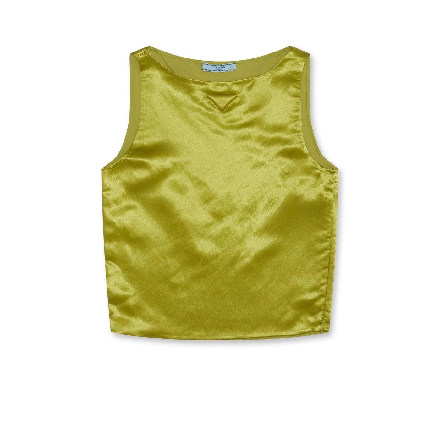 PRADA - Women's Satin Top - (Green) by PRADA
