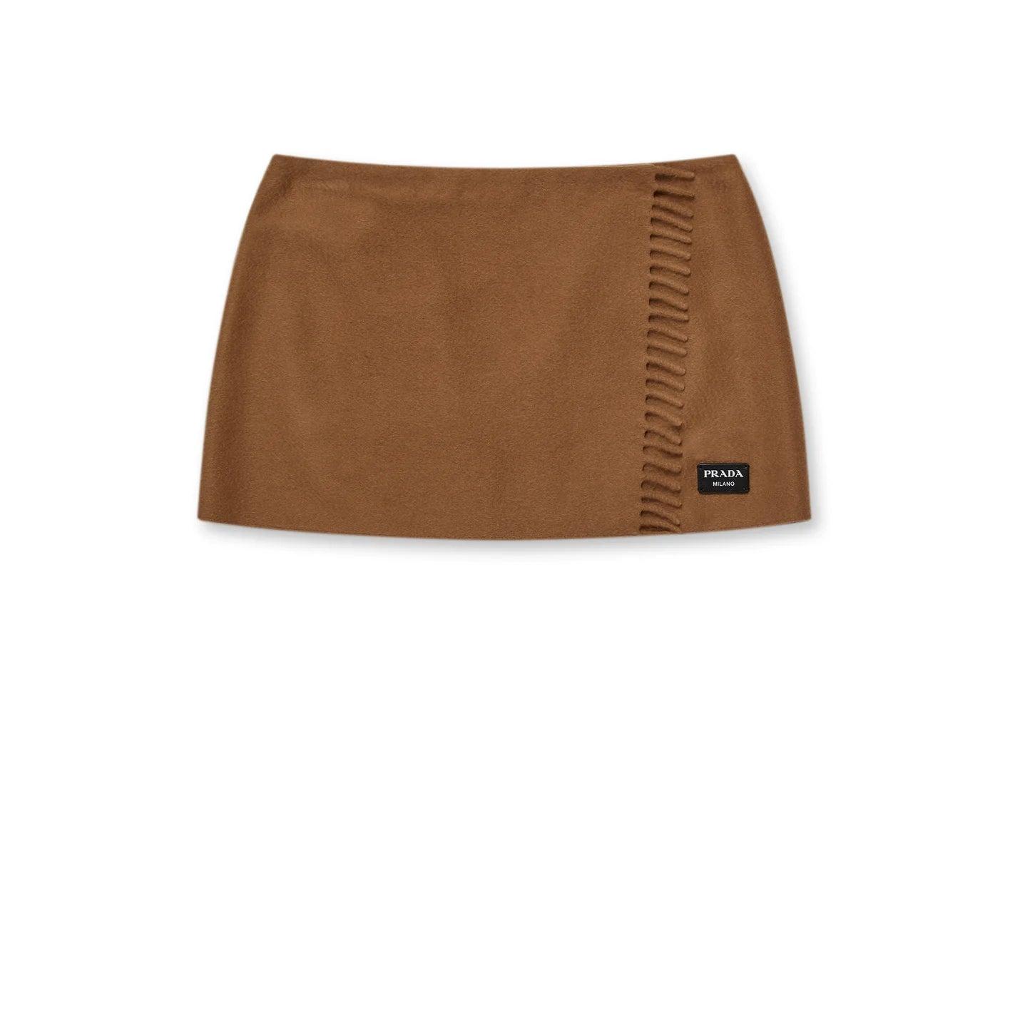 PRADA - Women's Wrap Skirt - (Brown) by PRADA
