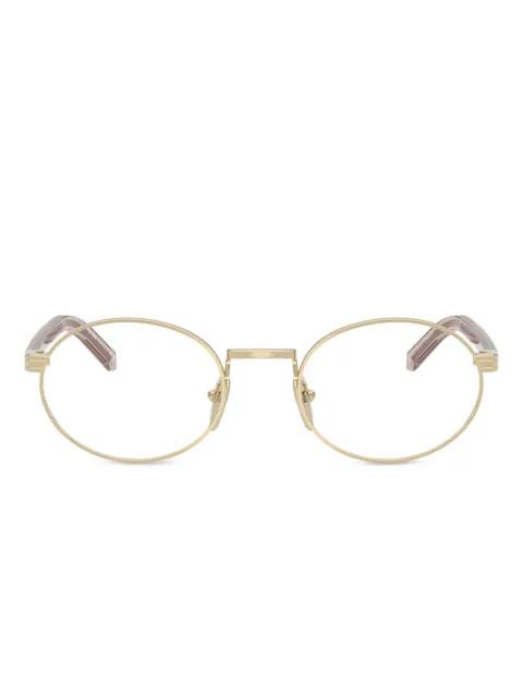 PRB55V oval-frame glasses by PRADA
