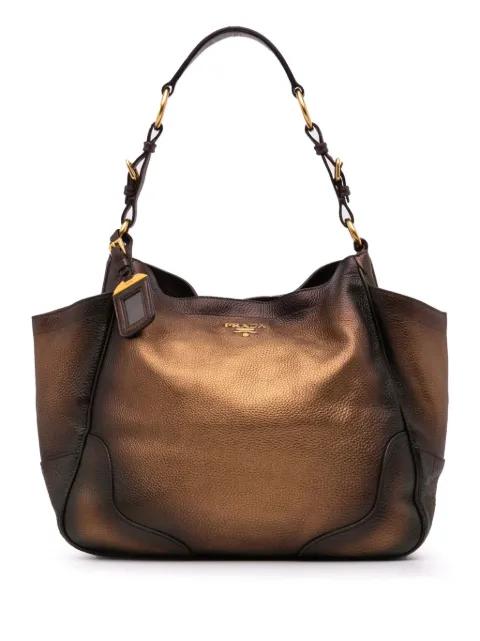 2010-2024 Vitello Daino Antik Side Pocket tote bag by PRADA PRE-OWNED