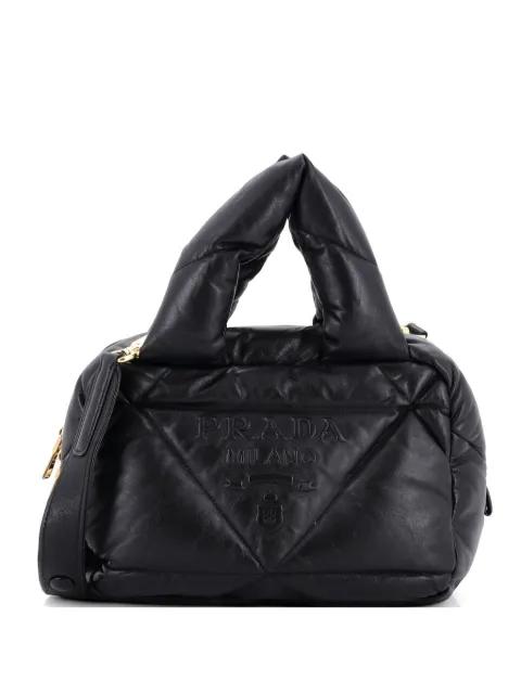 Padded Bowler Bag Quilted Nappa Leather Small handbag by PRADA 