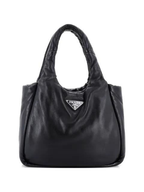 Padded Soft Leather Medium tote bag by PRADA 