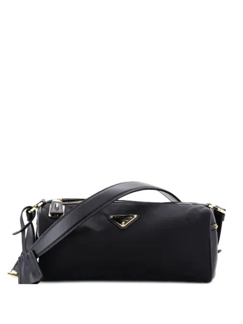Padlock Bauletto Re-Nylon with Leather Medium shoulder bag by PRADA 