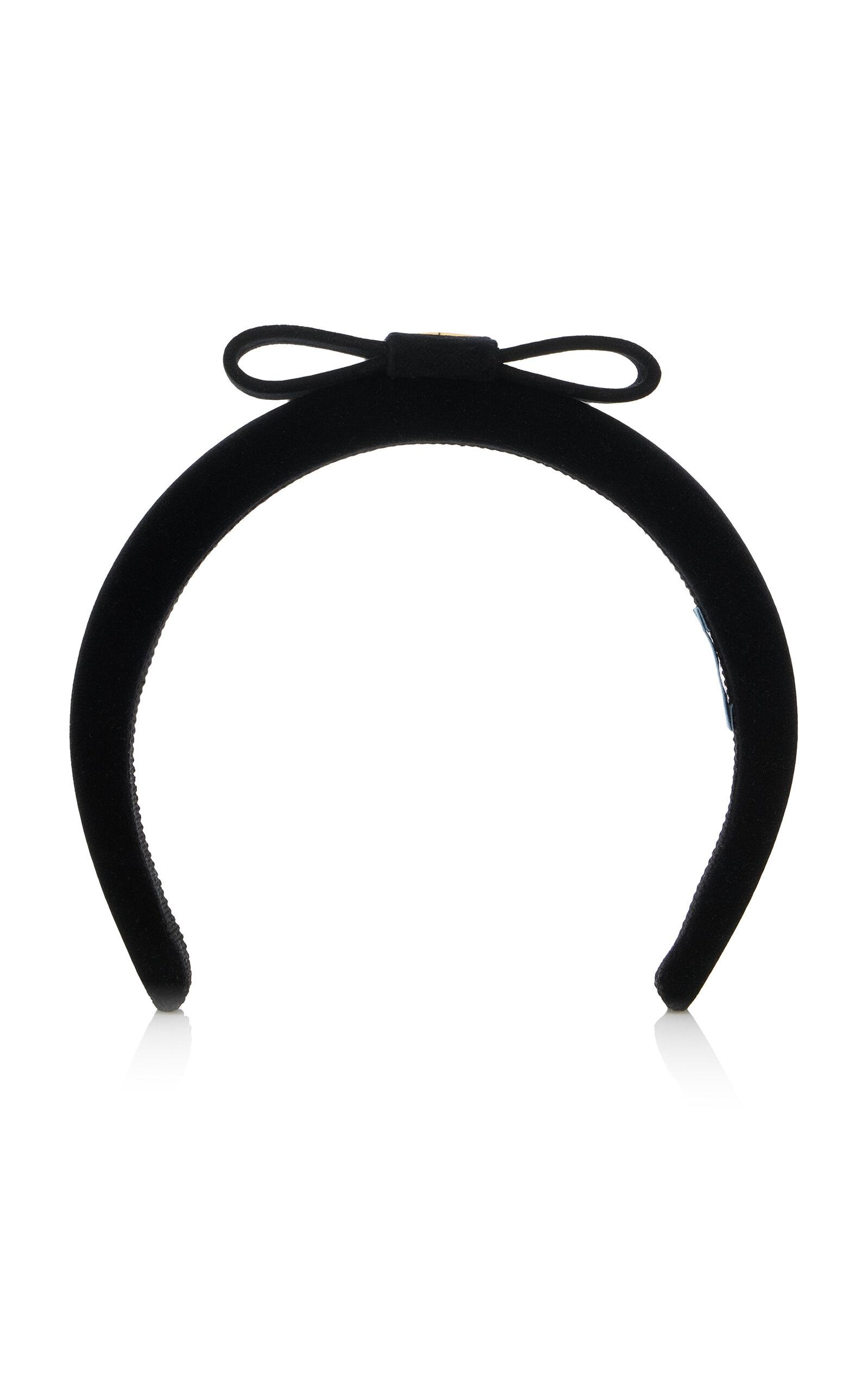 Prada Bow-Detailed Velvet Headband - Moda Operandi by PRADA
