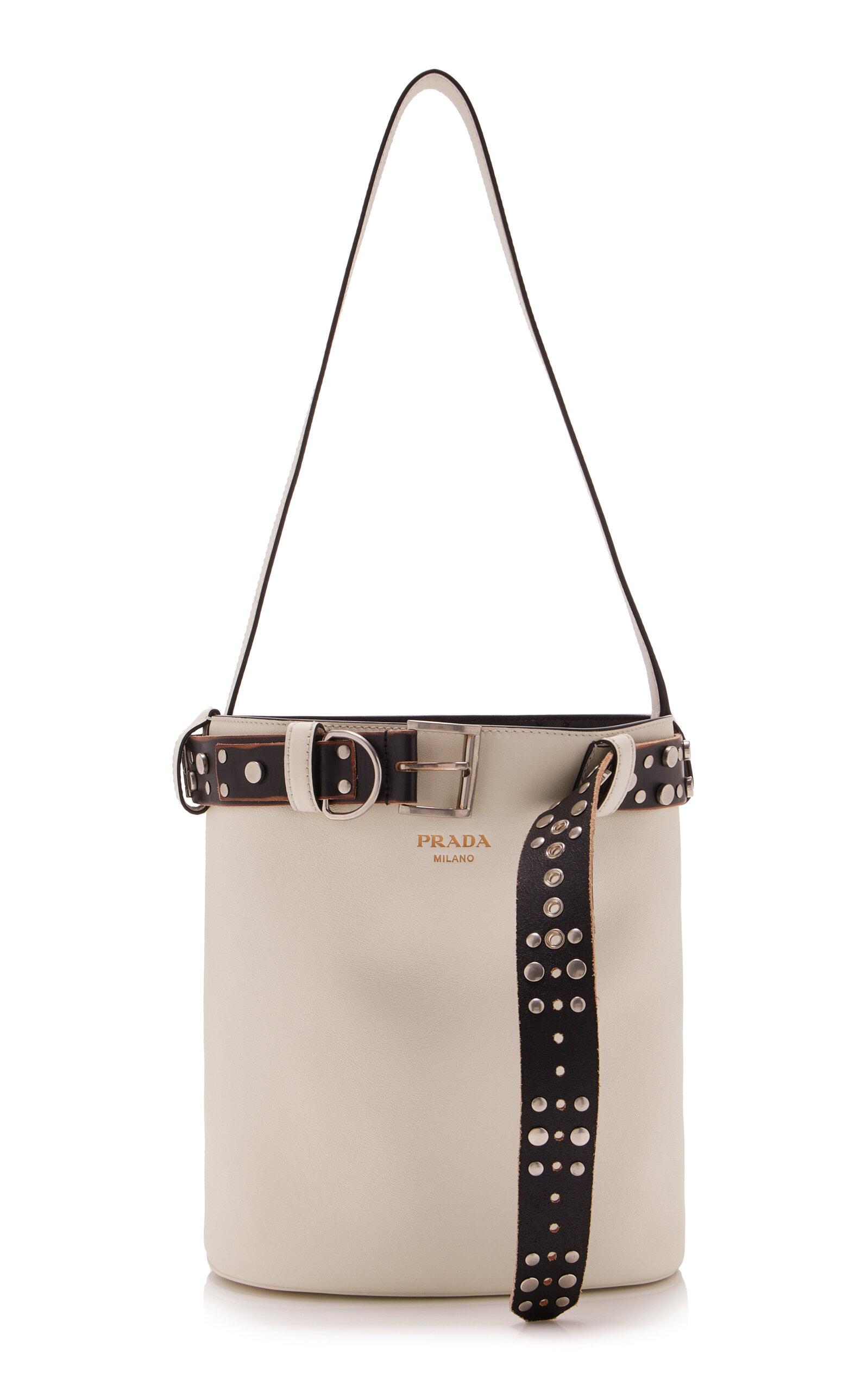 Prada Buckle Leather Bucket Bag - Moda Operandi by PRADA
