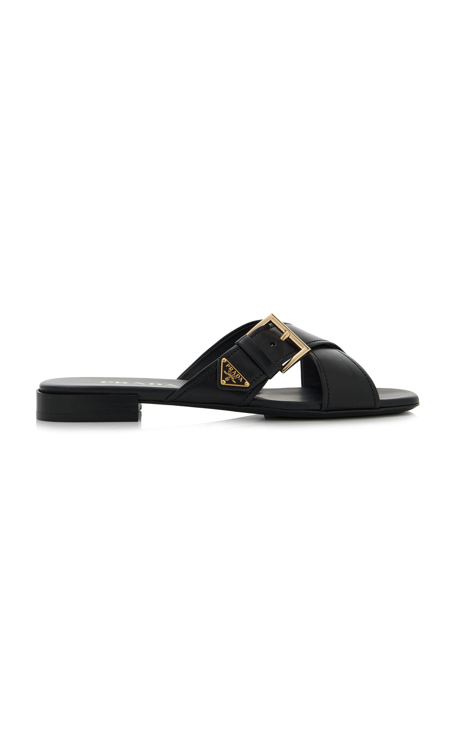 Prada Buckled Leather Sandals - Moda Operandi by PRADA Prada Buckled Leather Sandals - Moda Operandi by PRADA