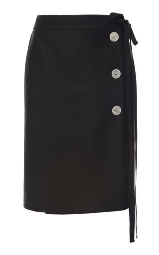 Prada Button-Embellished Mohair-Blend Skirt - Moda Operandi by PRADA