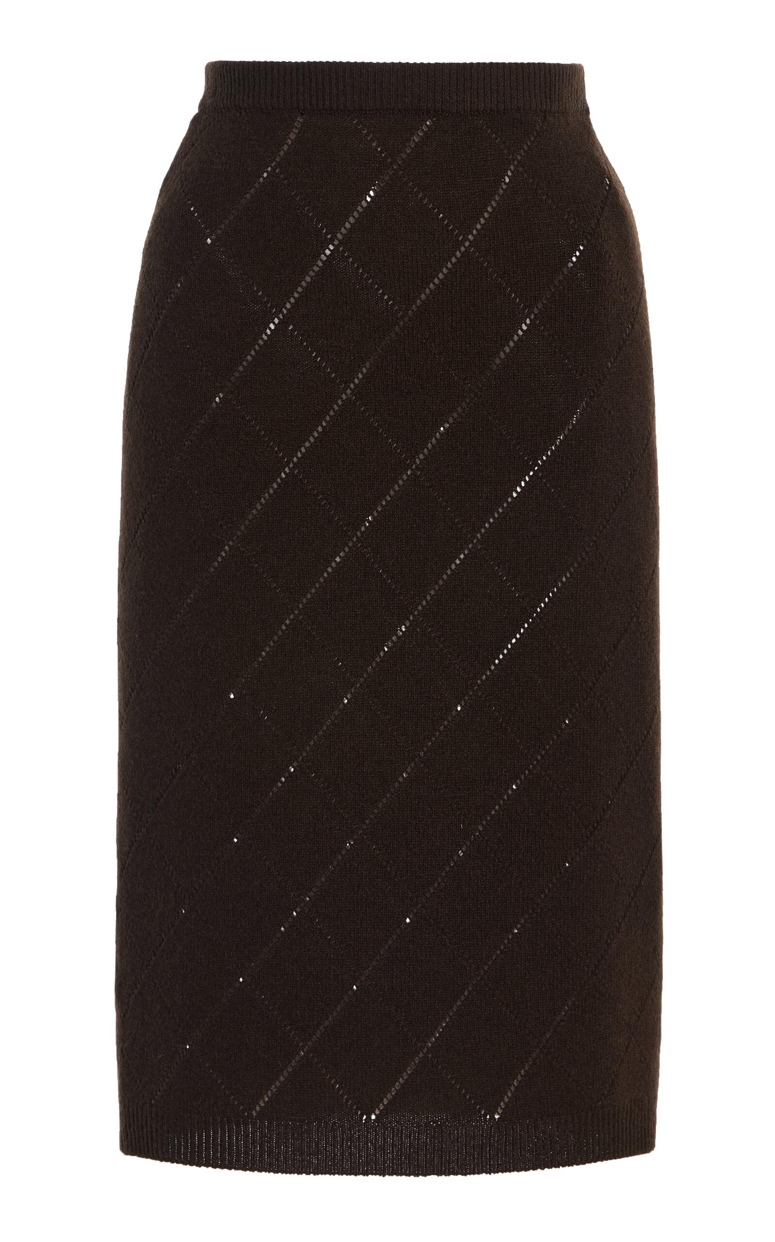 Prada Cashmere Midi Skirt - Moda Operandi by PRADA