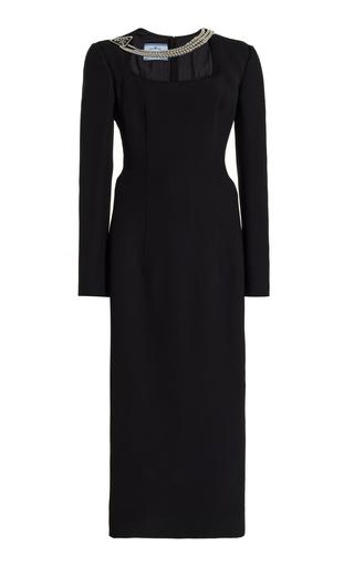 Prada Chain-Embellished Cady Midi Dress - Moda Operandi by PRADA