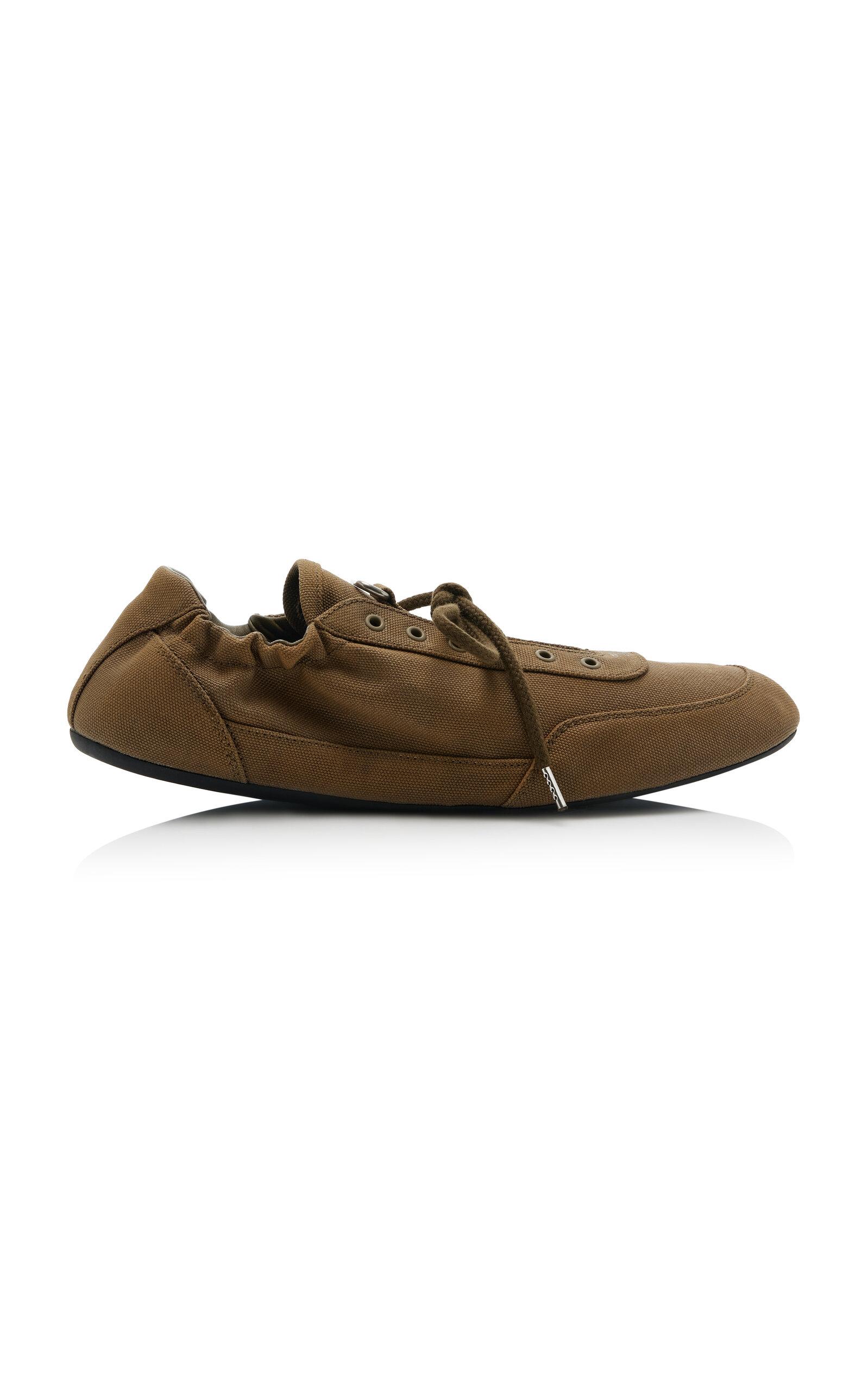 Prada Collapse Cotton Canvas Sneakers - Moda Operandi by PRADA