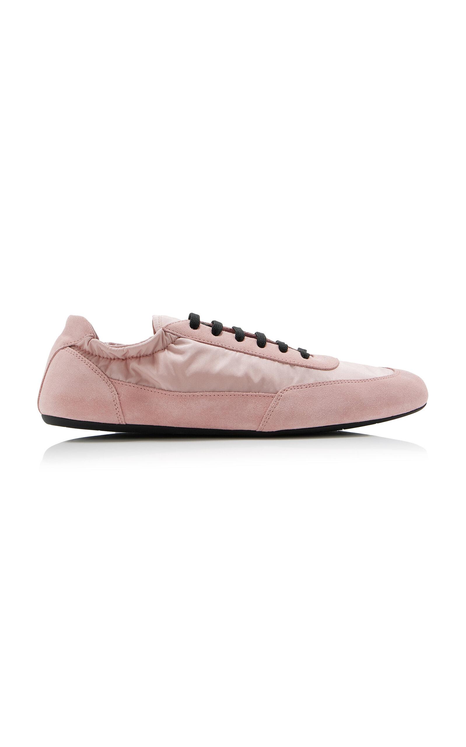 Prada Collapse Suede-Trimmed Re-Nylon Sneakers - Moda Operandi by PRADA