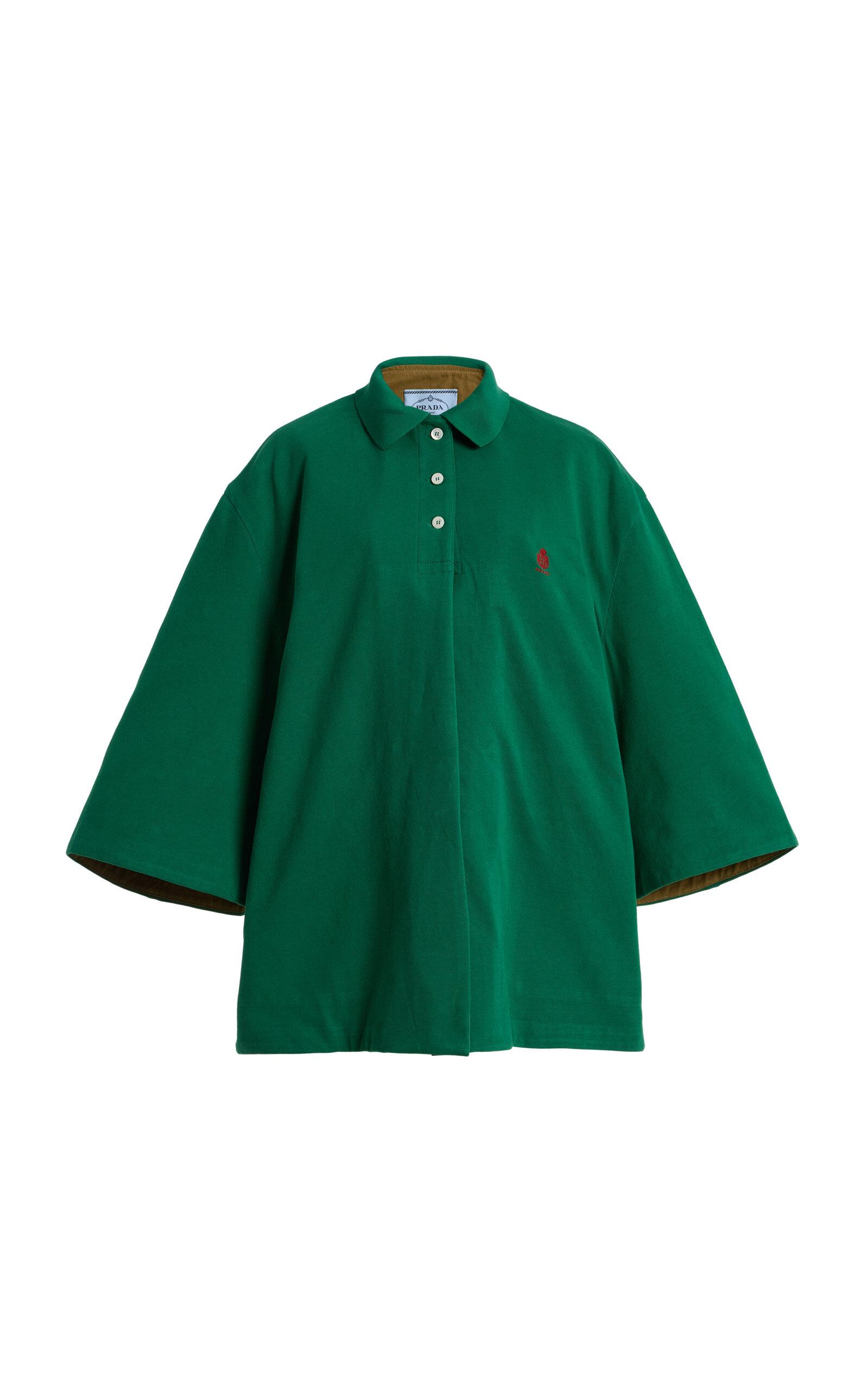 Prada Cotton Pique Polo Jacket - Moda Operandi by PRADA