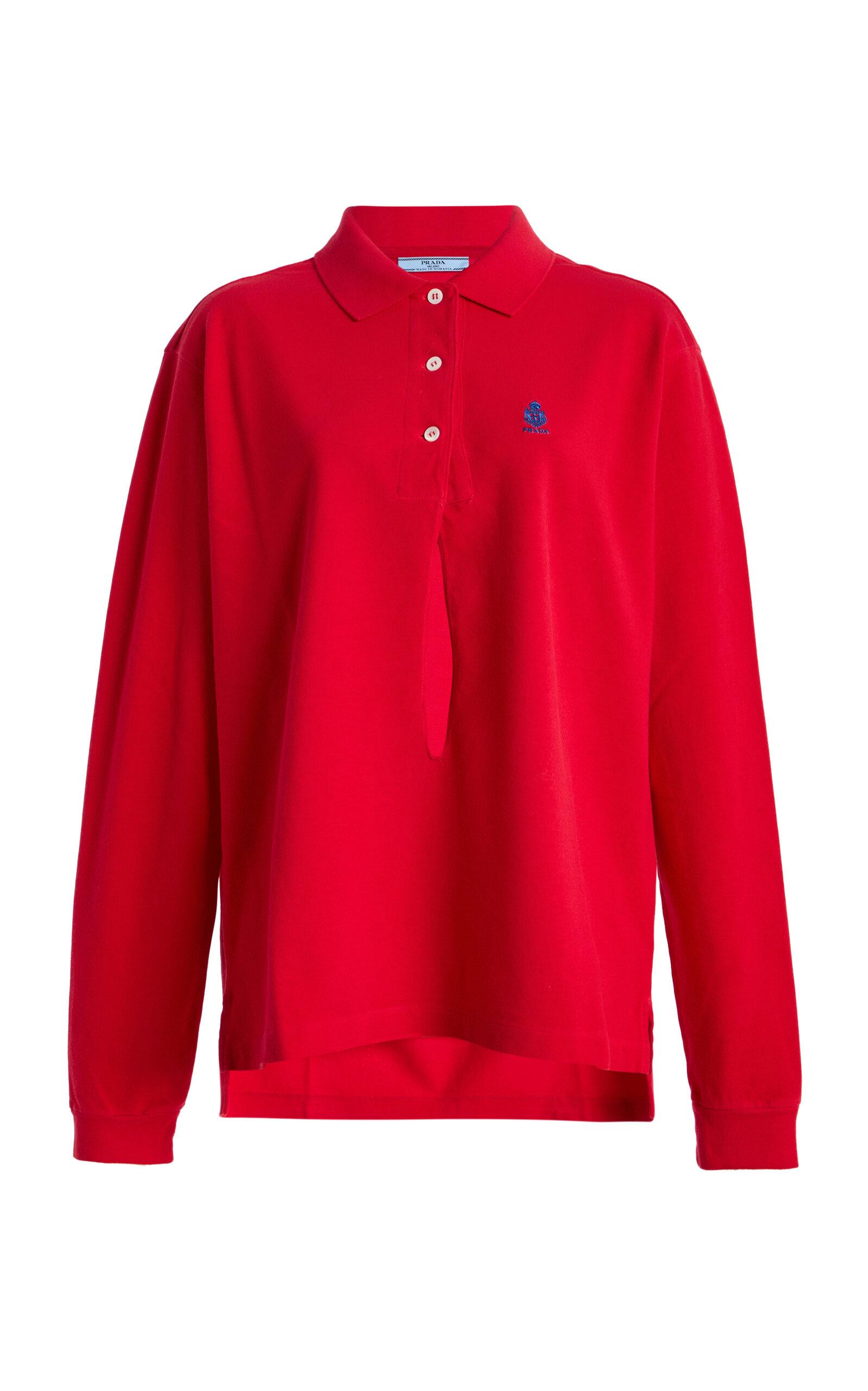 Prada Cotton Pique Polo Shirt - Moda Operandi by PRADA