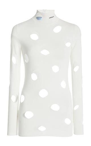 Prada Distressed Jersey Turtleneck Top - Moda Operandi by PRADA