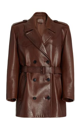 Prada Double-Breasted Leather Jacket - Moda Operandi by PRADA