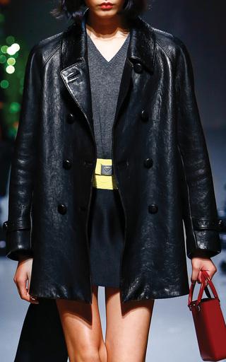 Prada Double-Breasted Leather Jacket - Moda Operandi by PRADA