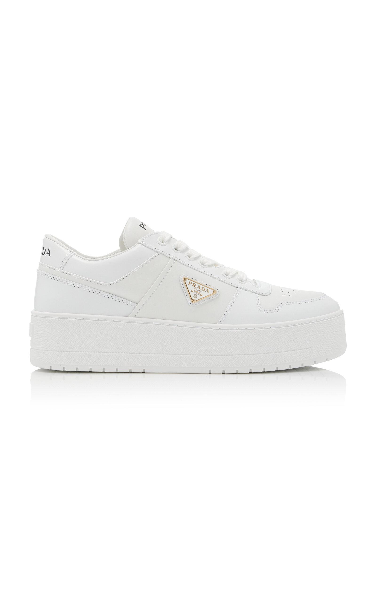 Prada Downtown Platform Suede Sneakers - Moda Operandi by PRADA