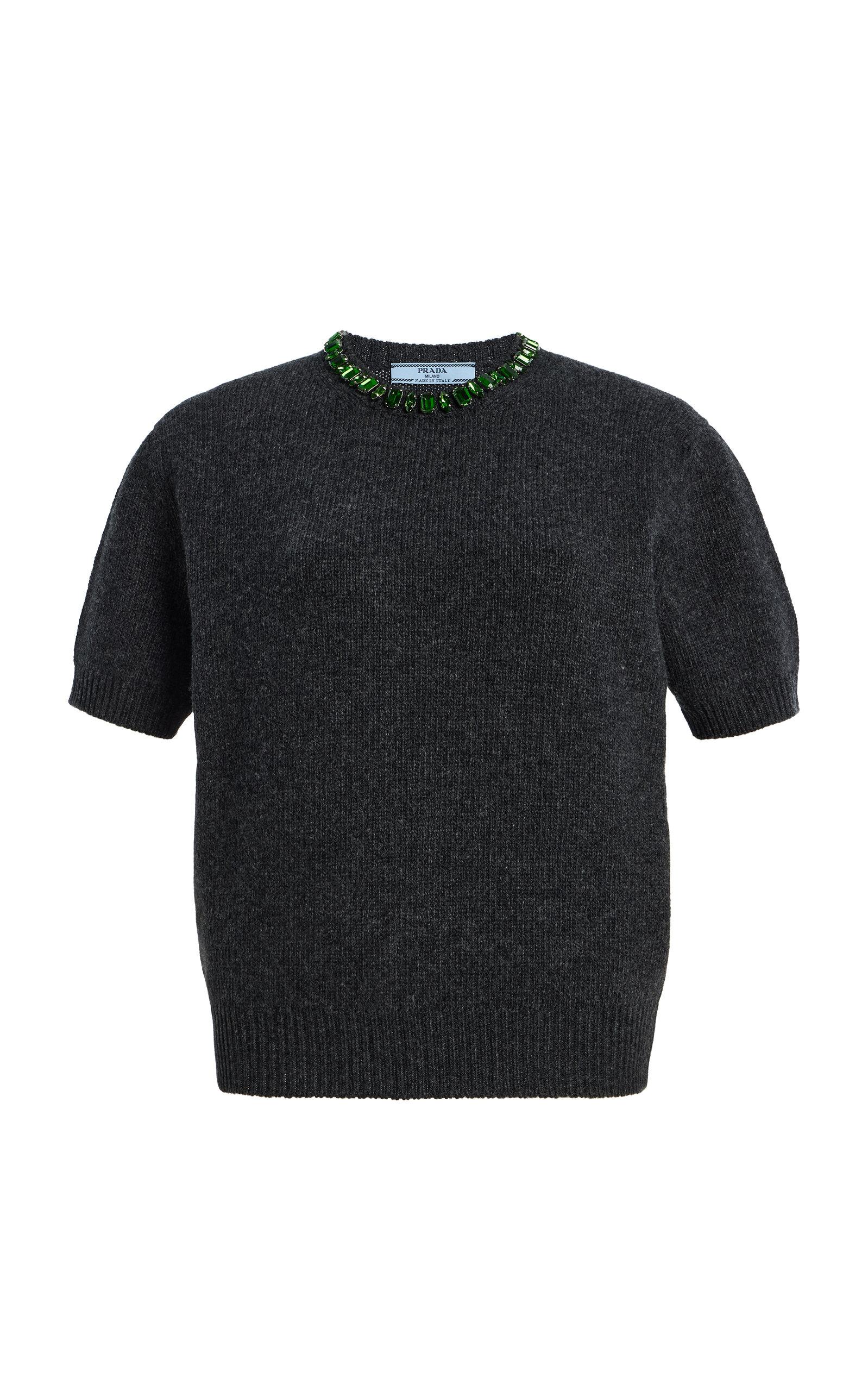 Prada Embellished Wool-Cashmere Sweater - Moda Operandi by PRADA
