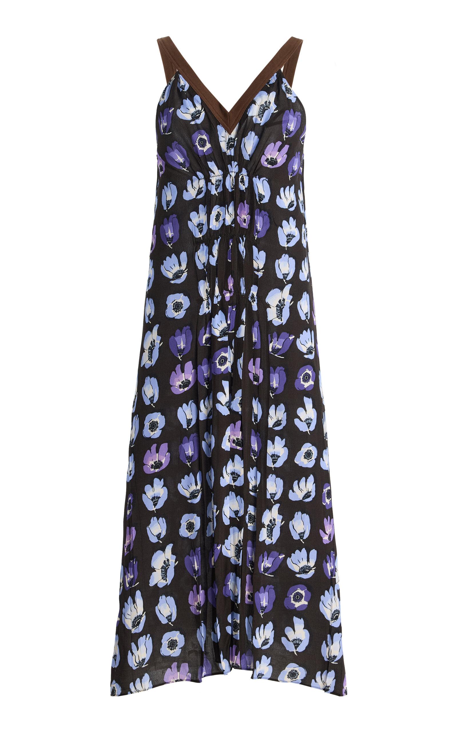Prada Floral Marocaine Midi Dress - Moda Operandi by PRADA