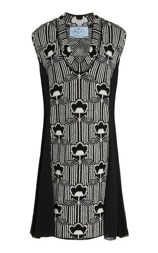 Prada Floral Wool And Crepe Dress - Moda Operandi by PRADA