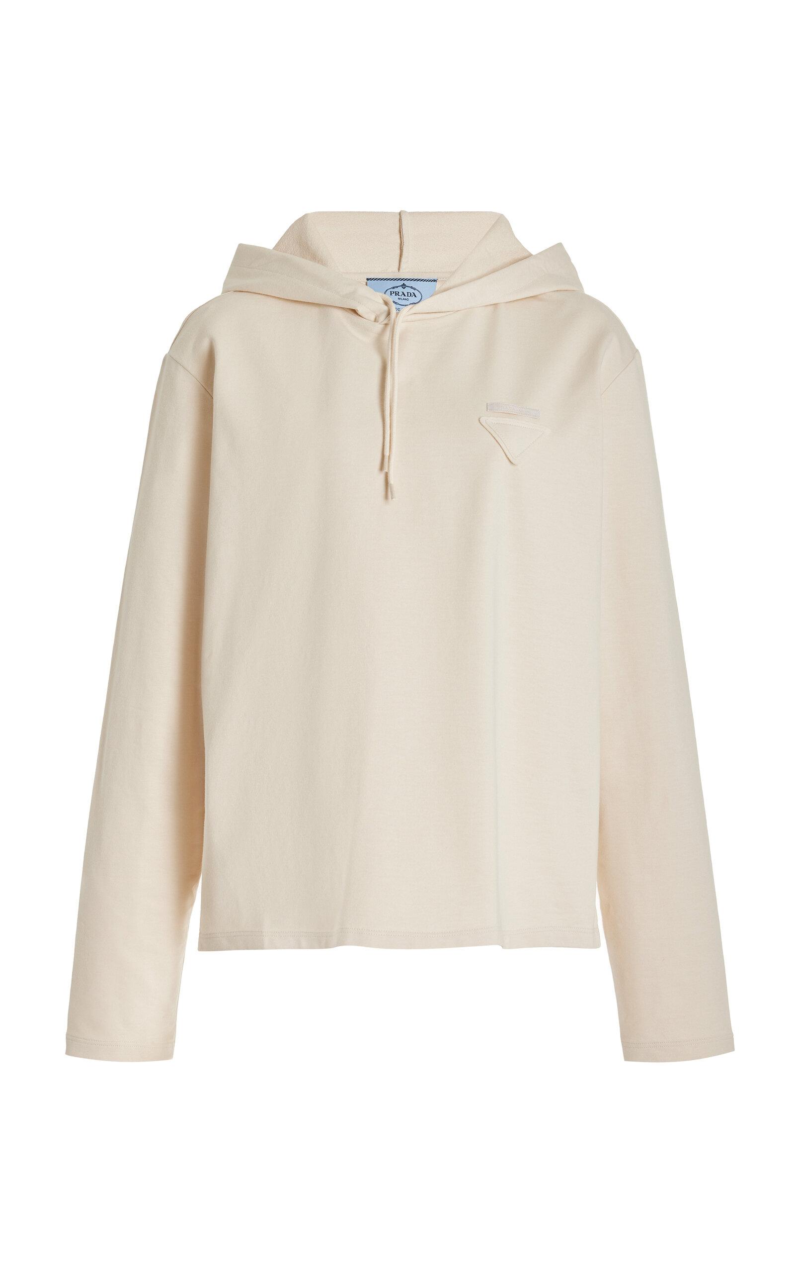 Prada Hooded Cotton Sweatshirt - Moda Operandi by PRADA