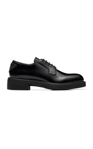 Prada Logo-Detailed Leather Oxford Loafers - Moda Operandi by PRADA