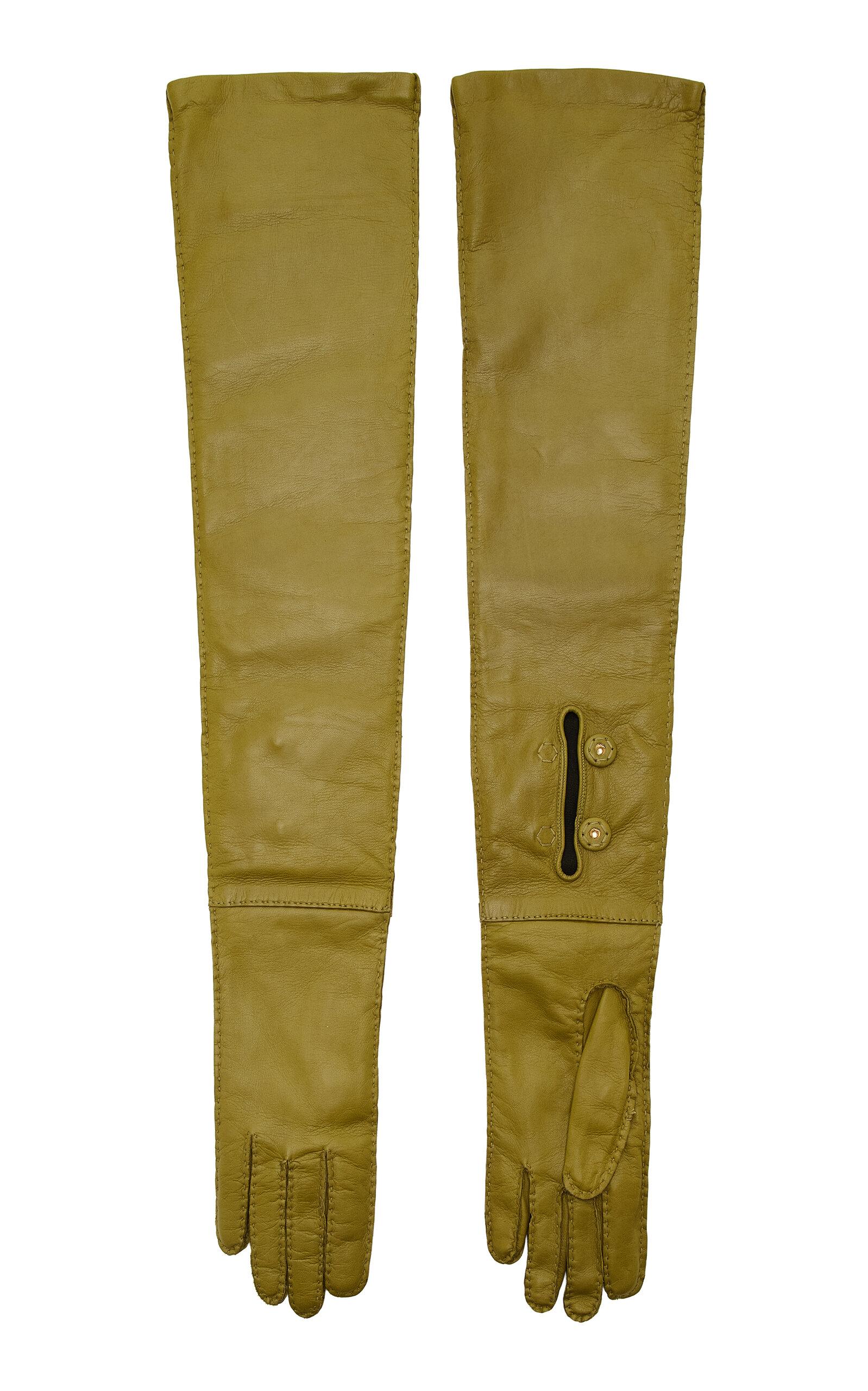 Prada Long Leather Gloves - Moda Operandi by PRADA