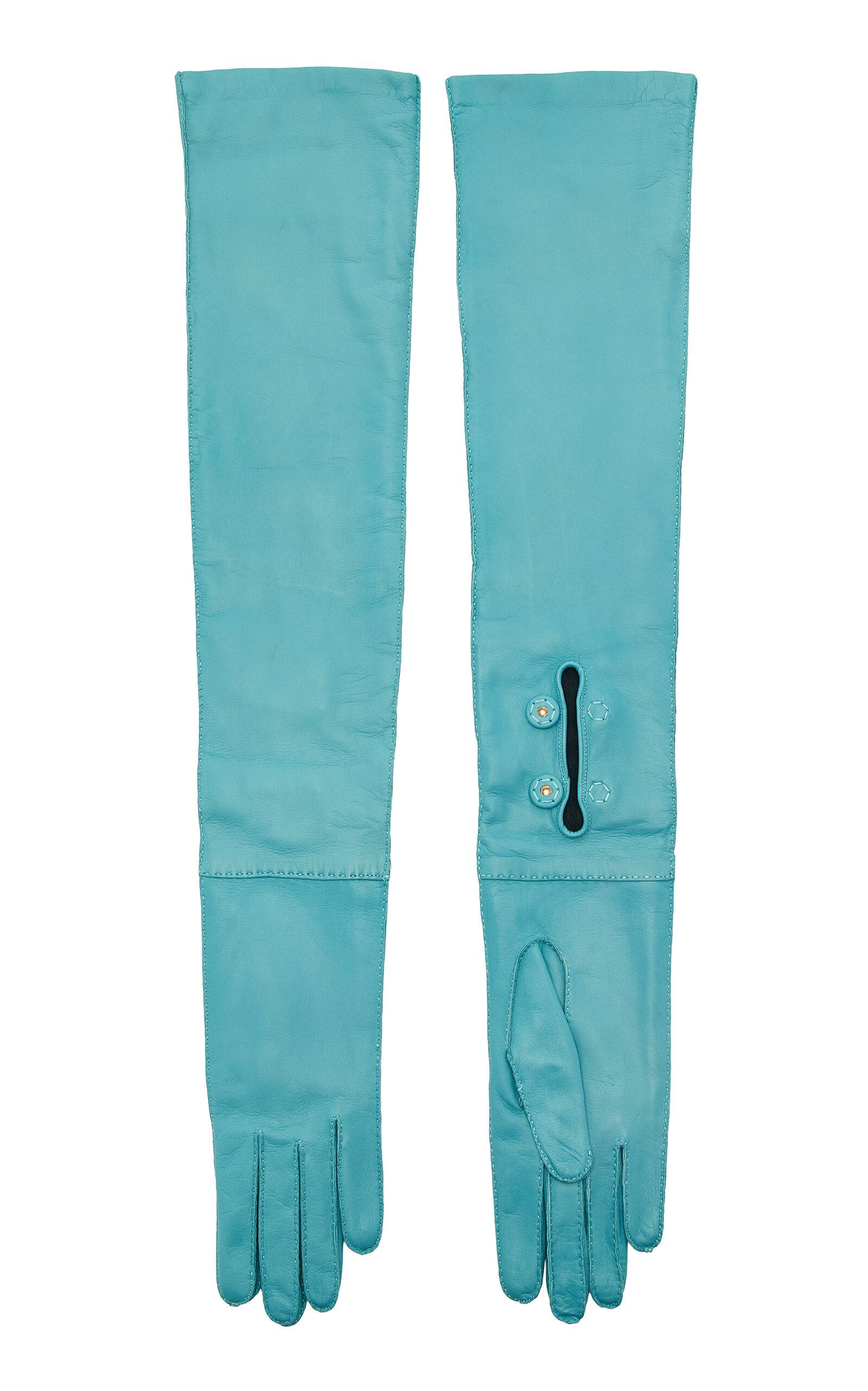 Prada Long Leather Gloves - Moda Operandi by PRADA